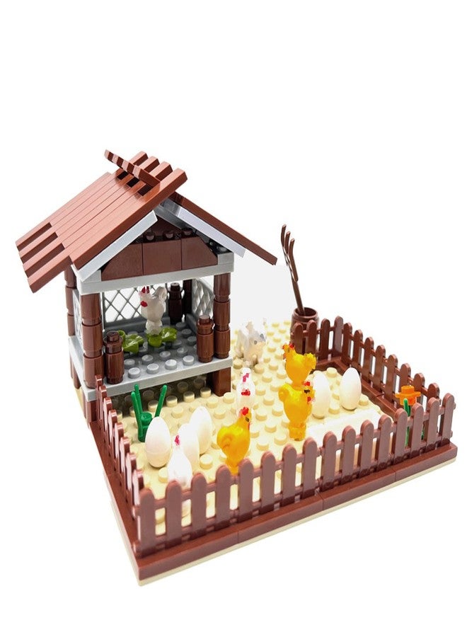 TNDCKP Barn and Farm Building Block Set A, Chicken Coop, Garden, Crops, Compatible with Lego 853792 Accessory for Ages 6-12 - Image 3